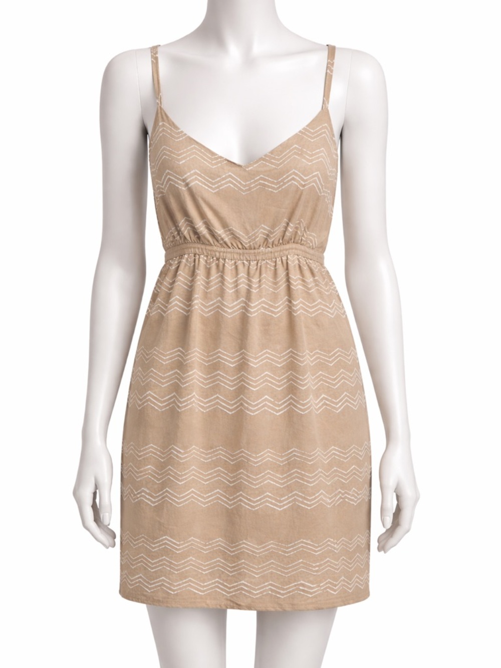 NWOT Old Navy Tan Chevron Pattern Mini Dress